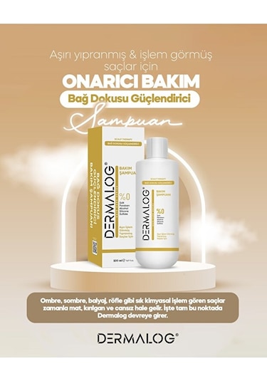 Dermalog Bağ Dokusu Onarıcı Bakım Şampuanı 500 ML