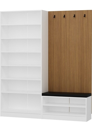 Kale Dekor Panel 2 Bölme Raf Portmanto+ayk Mind Byz 2 Kapaksız