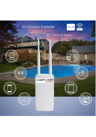 Sim Kartlı Dış Mekan Wifi Modem Router 12v1a