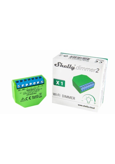 Shelly Dimmer 2 Kanallı Akıllı Işık Ayar Anahtarı Wifi Nötrsüz