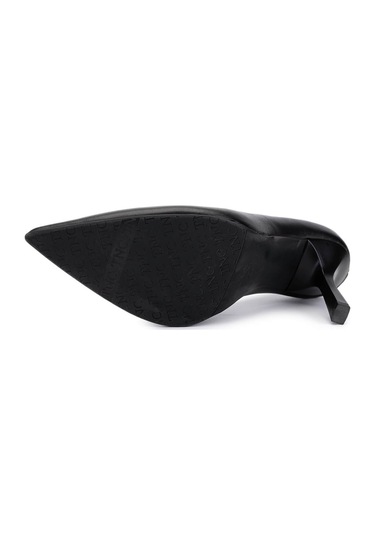 Tamer Tanca Kadın Hakiki Deri Siyah Deri Topuklu Ayakkabı 1160 26979 Bn Ayk Sk25-26 Sıyah Dr Siyah