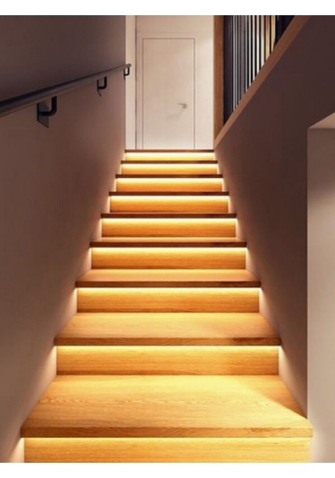 16 Basamak Led Profil Aydınlatma Takip Sistemi Beyaz