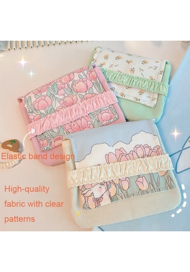 Sones Bd0443 2 Adet Karikatür Desenli Büyük Kapasiteli Hijyenik Saklama Poşeti Kırmızı Çiçek Kırmızı