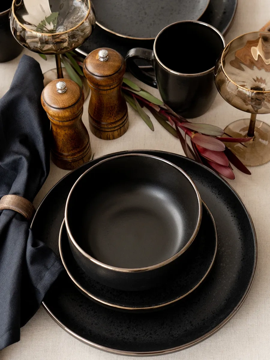 Korall Salata Kasesi Seti Hediyelik 2 Adet 750ml Elite Siyah 32447209 Siyah