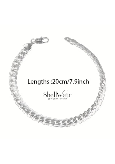 Unisex Karter Gümüş Kaplama Unisex Kuş Gözü Bileklik
