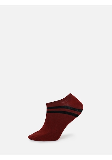 Colins Regular Fit Çizgili Bordo Erkek Çorap Cl1070415 Q1.v1 Bur Burgundy