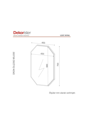 Dekorister Exclusive Lost Ayna Ceviz Şeffaf