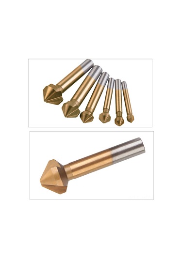 Suofeng 6 Parça Gümüş Kaplama Karbon Çelik 90 Derece Üç Kenarli Oyma Ucu, Ahşap Kesici Ve Delici Aleti Seti