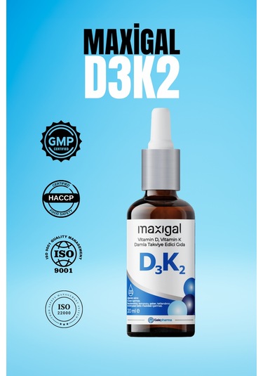 Maxigal D3K2 Damla 3 x 20 ML