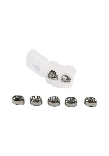 5 Adet Diş Kronu Çocuklar İlköğretim Molar Diş 1st 2nd Paslanmaz Çelik Pediatrik Geçici Kronlar Diş Hekimi Üst/alt Sol/sağ Gri Pembe Chına