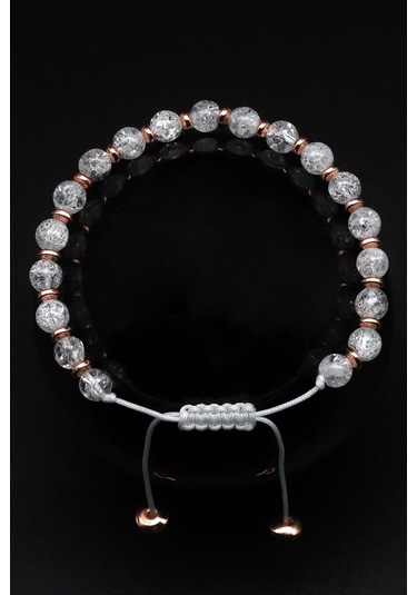 Alibaba Doğaltaş Necef Doğal Taş Makrome Örme Bileklik Çok Renkli