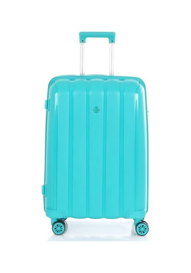 Mçs Bavul Büyük Ve Orta 2li Set Kırılmaz Silikon Valiz V305 Camgöbeği Cam Göbeği