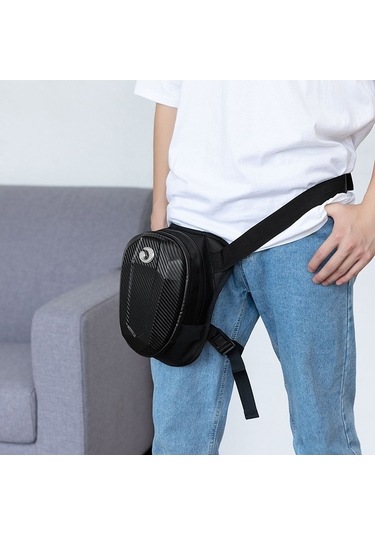 Hard-case Su Geçirmez Motosiklet Bel Bacak Çantası Mtb2108 Siyah