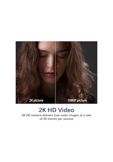 Agoodshop Web Kameraları Full Hd 2k Web Kamerası Mikrofonlu Otofokus Pc Bilgisayar Mac Dizüstü