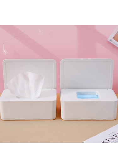 Tek Kullanımlık Maske Saklama Kutusu Toz Geçirmez Kapaklı Gri Gri