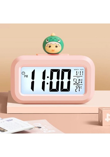 Led Çalar Saat Akülü Karikatür Müzik Saat Zaman Yönetimi