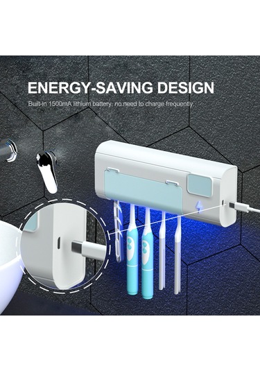 Geeksen Uv Diş Fırçası Dezenfektörü - Akıllı Duvara Monte Banyo Organizatörü, Zamanlayıcı Ve Usb Şarj, Bayan/bebek/aile Pembe