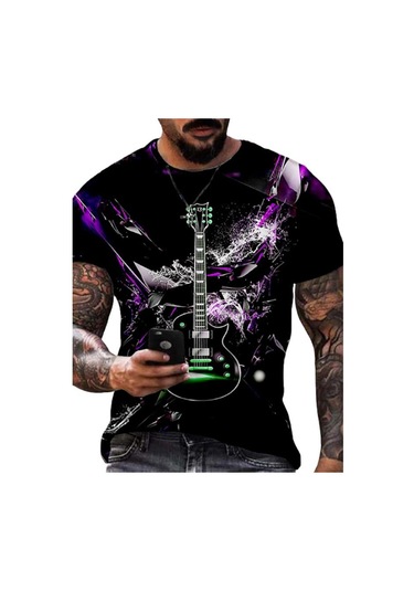 Mor Yeni Yaz Erkek Moda Tişört Kişilik İskelet Bira Baskılı Erkek Tişört Üst Mor