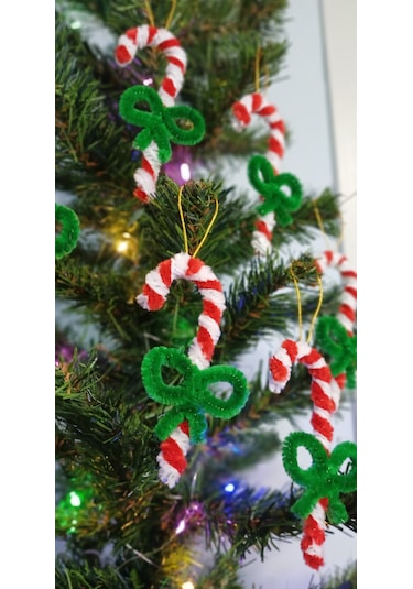 Yılbaşı Süsü Baston Şeker 6 Lı 06