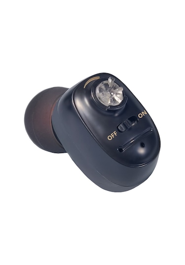 Sones Cıc İşitme Cihazları Şarj Edilebilir Görünmez Kablosuz Ses Amplifikatörü Siyah