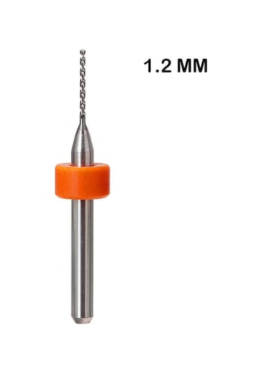 Koodmax 10 Adet 3D Yazıcı Micro Cnc Matkap Ucu Çelik Set Karbür 1.2MM