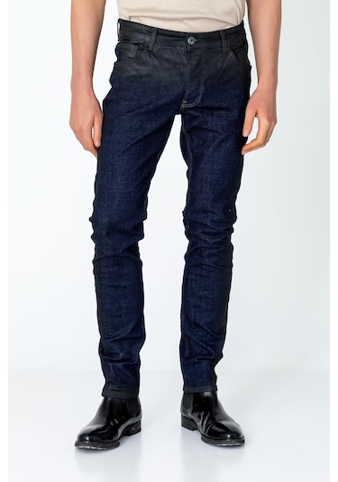 Erkek Regular Fit Sade Rahat Yağlı Kot Pantolon 001