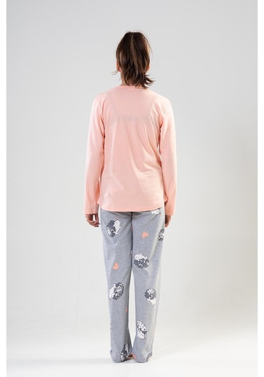 Kız Çocuk Uzun Kol Pembe Pijama Takımı C2t0n4o075 001