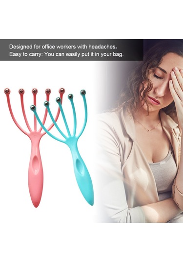 Hangfox Pp Malzeme Multi Kullanimlı Beş Tırnaklı Toplu Şapka Masaj Cihazı - Açık Mavi