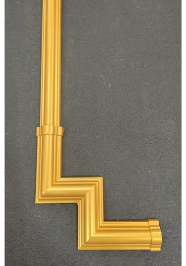 Altın 4lü Set Çıta Uyumlu Dekoratif M Köşe Motifi