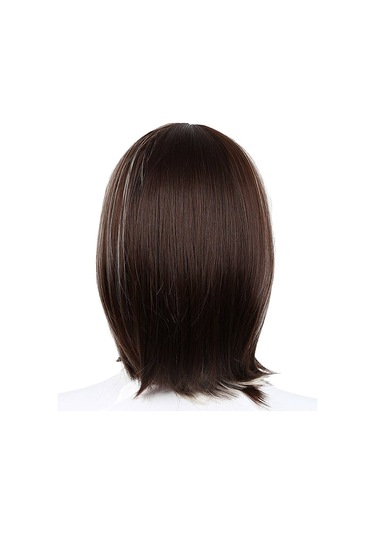 Namuny 2x Kadın Cosplay Peruk Orta Saçlı Kızlar Orta Uzun Saç Karışık Altın Saçak + Kahverengi