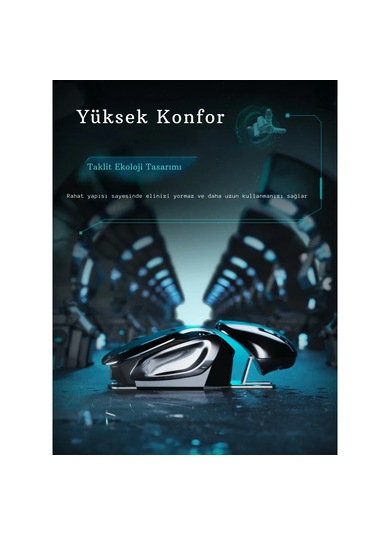 Monozone Mekanik Metal Mouse Kablosuz Böcek Tasarım 1600 DPI Mouse