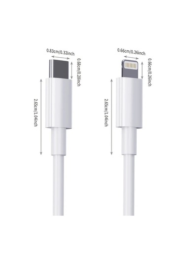 Willowhaven 1 Adet 20w Usb C - Lightning Hızlı Şarj Kablosu 6.6ft Beyaz İphone Uyumlu İpad Uyumlu