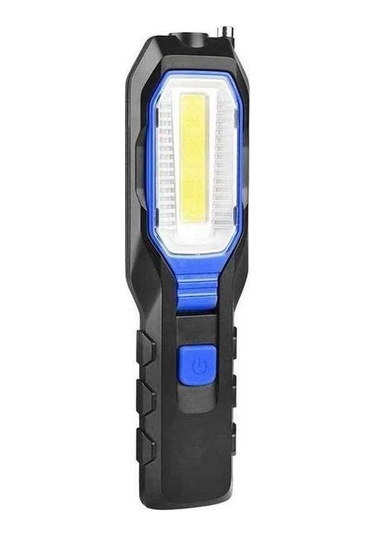 Ulzyvf Createtech Yürüyüş Şarj Mekanlı Fener, Mavi Magnet Led Lambası, Kamp Işığı, Gece Fonksiyonlu, Dış Çok Cob Balıkçılık Araçları İçin Mavi