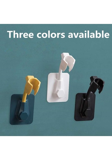 Primepickings Kanca Yok Shaı Yeni Varış Duş Başlığı Tutucu Duvara Monte Duş Tutucu Banyo Aksesuarı 7 Hız 2 Katlı Gri