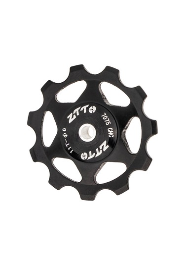 Fosenze Alüminyum Ve Çelik Bileşik Bisiklet Arka Vites İzleyici Tekerleği, Pürüzsüz Peryaksel, 11t, Siyah