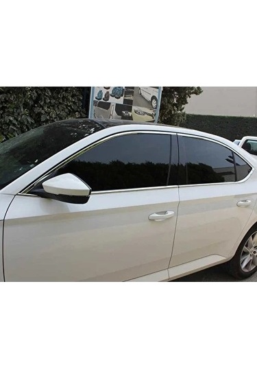 Skoda Superb B7 Uyumlu Cam Çerçevesi Krom 12 Parça 2015 - 2023 Arası Modeller İçin