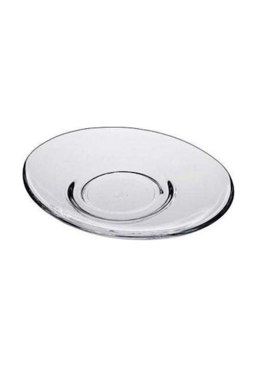 Paşabahçe 54381 Aqua Oval Çay Tabağı 6'lı Şeffaf