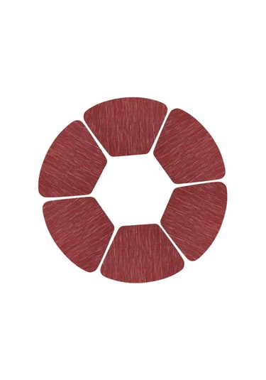 6x Yuvarlak Servis Altlığı Bardak Altlığı Çok Renkli Kaygan Olmayan Masa Pedi Şarap Kırmızısı