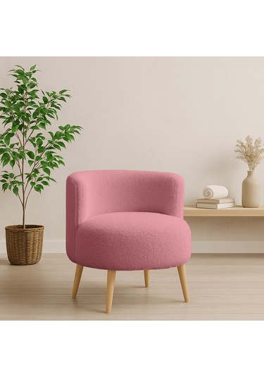 Sydney Berjer - Welsoft Kumaş Modern Tekli Koltuk - Somon Somon