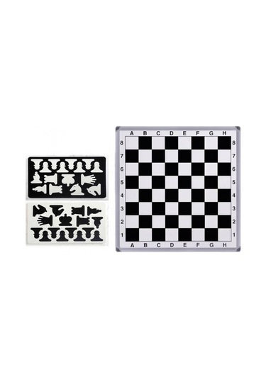 Satranç Tahtası 70x90 Cm Manyetik Duvara Monte Taşlar Dahil-pan601
