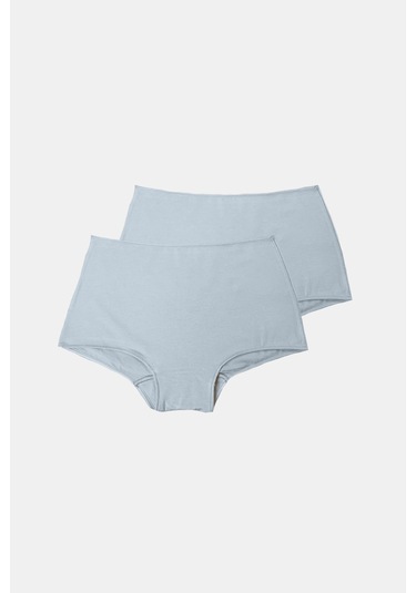 Malabadi Kadın Gri 2 Li Paket Geniş Kenarlı Modal Külot 1053 Gri