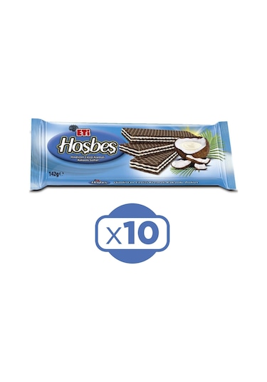 Eti Hoşbeş Hindistan Cevizi Kremalı Gofret 10 x 142 G