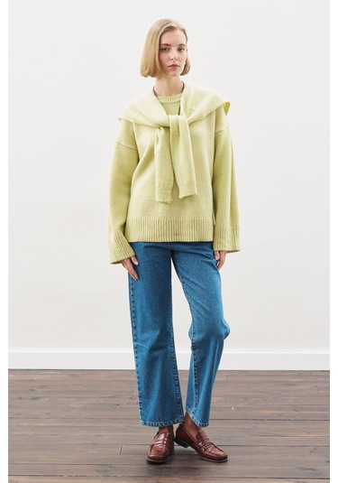 Chunky Oversıze Kazak Lıme Lime