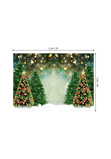 Youtek Noel Temalı 2.1x1.5m Fotoğraf Arka Planı, Poliester Elastik Kumaş, W-848 Modeli