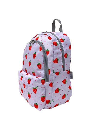 Superbag Kız Çocuk Ilkokul Çantası Çilek Desenli Sırt Çantası Beslenmelik Ve Kalemlik 3'lü Set