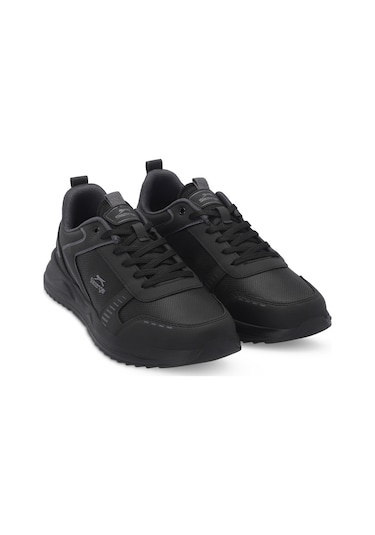 Slazenger Golden I Büyük Beden Erkek Sneaker Ayakkabı Siyah / Siyah