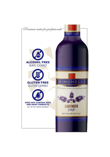 Simonelli Kahve ve Kokteyl Şurubu Lavanta Aromalı 700 ML + Pompa
