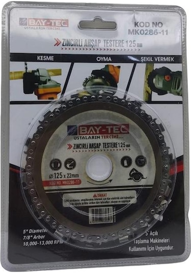Bay-tec Zincirli Ahşap Testere 125x22 Mm Mk0286-11