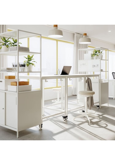 Çalışma Masası, Beyaz, 80x80 Cm Beyaz