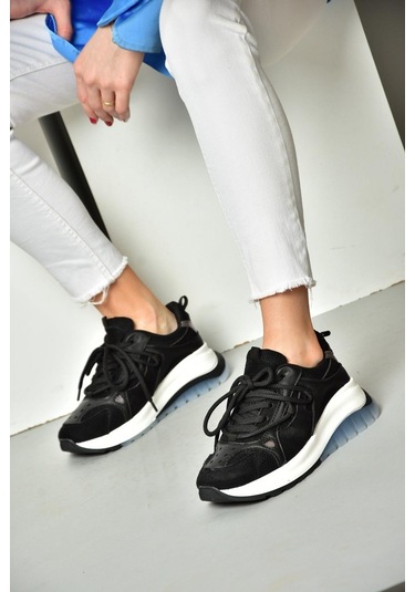 Fox Shoes S973413104 Siyah Kumaş Spor Ayakkabı Sneakers Siyah